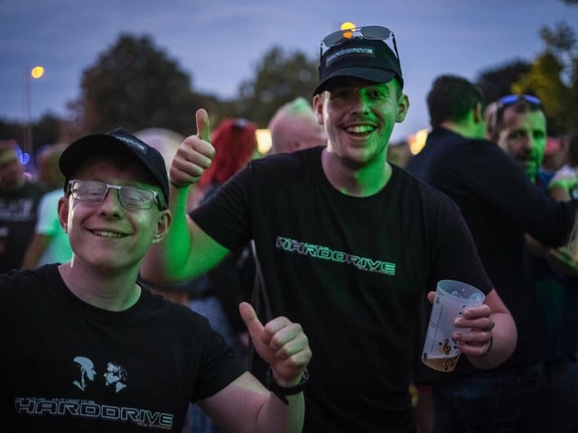 HARDDRIVE fans George and Ashley loving the moment at last year's Gosport Waterfront Festival
