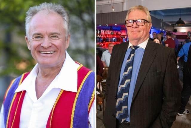 Bobby Davro, left, and Jim Davidson