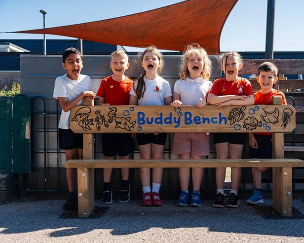 Youngsters shout for joy after receiving more than £20,000 worth of the latest playground equipment.