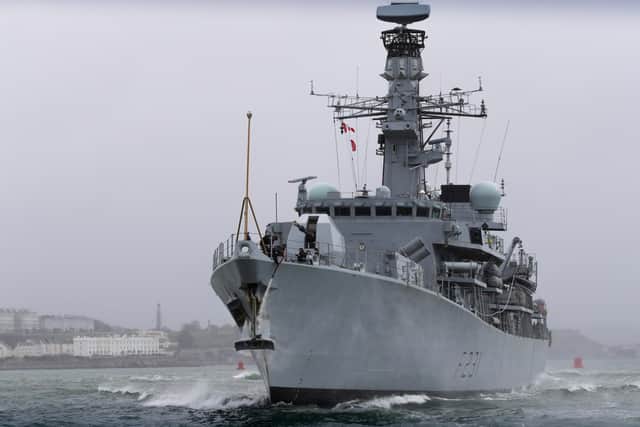 Type 23 frigate HMS Argyll and the USS Roosevelt have been tasked with tracking the Russian warships. Picture: CPO PHOT Matt Ellison/MOD CROWN COPYRIGHT.