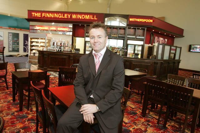 Pub manager Terry Hubbard in the latest Wetherspoon pub in Doncasters Robin Hood Airport pictured in 2005