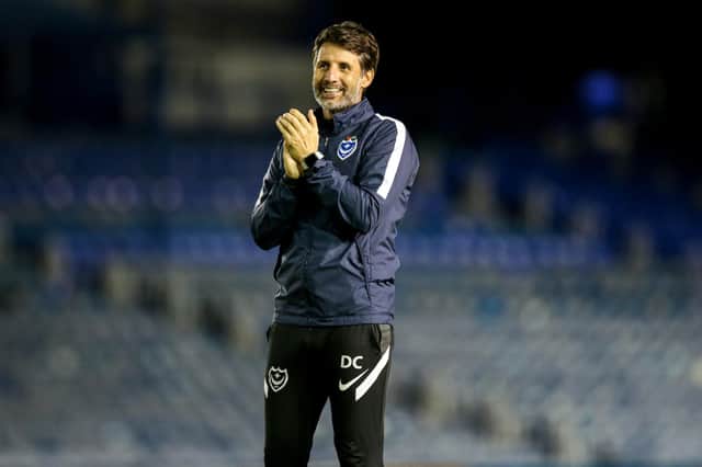 Danny Cowley savoured an entertaining Fratton Park night as Pompey progressed in the Papa John's Trophy. Picture: Robin Jones/Digital South