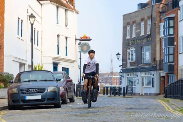 Old town Portmouth. I’m not a cyclist, I like a challenge, this will be one massively but I get to see the world and make a change at the end of it
