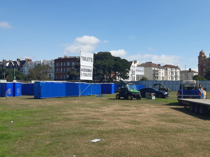 Some of the toilet facilities near the Main Stage