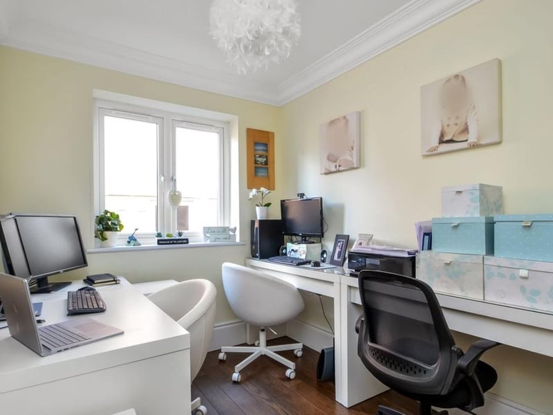 The property has an office space that could be turned into another bedroom or a nursery space.
