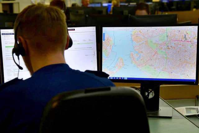 A police officer using the CMP system in Hampshire police's control room. Picture: Hampshire police