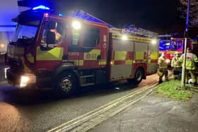 Crews from Fareham and Hightown fire stations attended a kitchen fire in Park Gate last night. Picture: Hampshire Fire and Rescue Service.