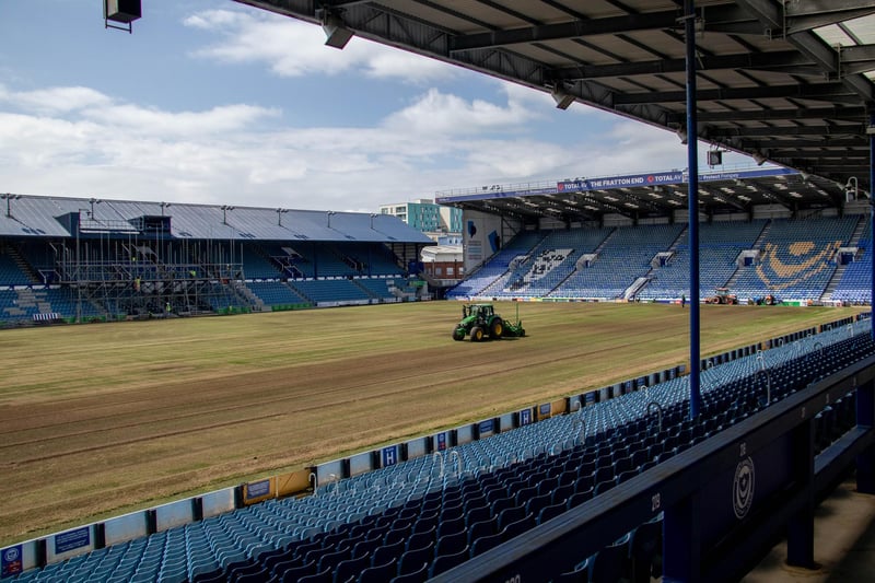 A new pitch will be relaid at of Pompey's return to the Championship in AugustPicture: Habibur Rahman