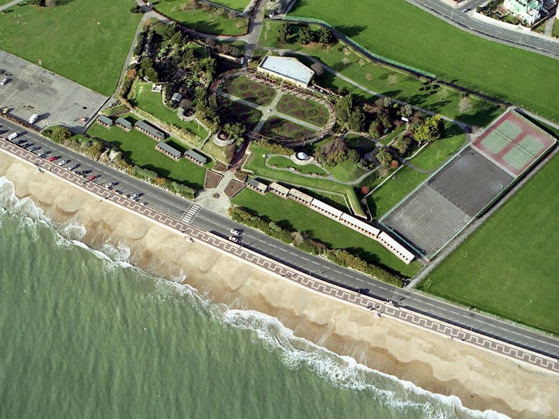 An aerial view of The Rose Garden, Southsea in 1998.