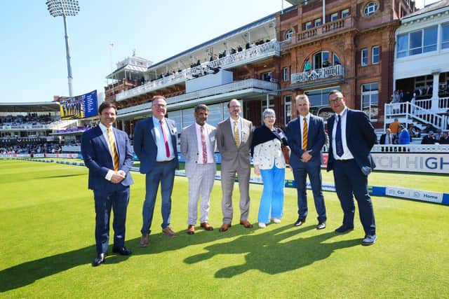 A selection of last year’s winners on the pitch at Lord’s