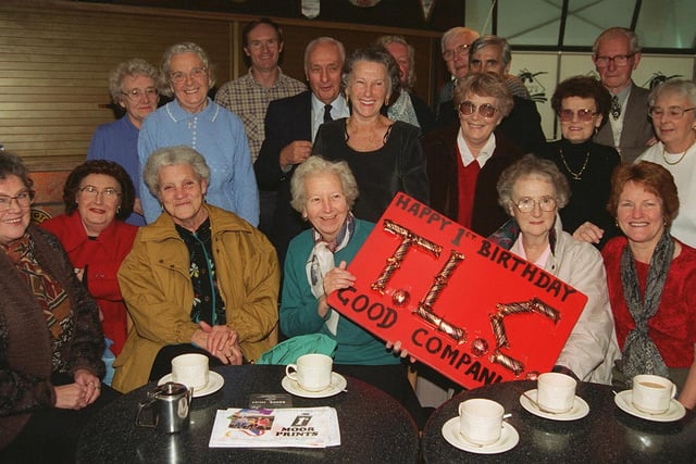 Some of the Good Companions who celebrated their first birthday at the Ponds Forge cafe in 1997