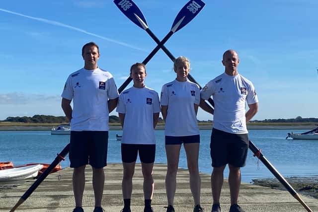 Left to right:  Captain Scott Pollock, Sergeant Laura Barrigan, Warrant Officer 1 Victoria Blackburn, and Staff Sergeant Phil Welch who are taking on the challenge to raise money for the Royal British Legion in its centenary year.