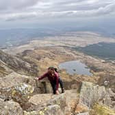 Laura climbs Moel Siabod in Eryri - one of the 20 peaks in her challenge