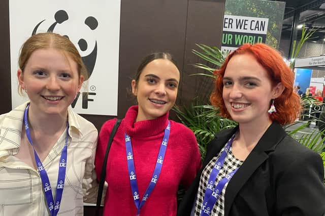 DofE Youth Ambassadors (L-R) Emma Norris, Alice Wray and Scarlett Bugler