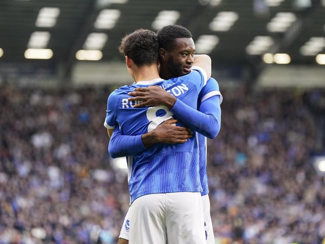 Abu Kamara's sweetly-struck volley on 31 minutes handed Pompey a 1-0 lead at half-time