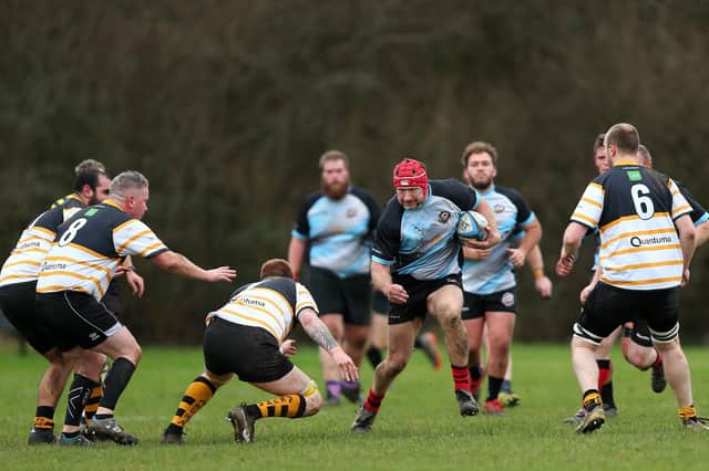 Action from Fareham Heathens' home defeat to Portsmouth 2nds last weekend - Heathens avenged that loss at Rugby Camp on Saturday Picture: Chris Moorhouse (jpns 290122-32)