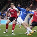 Pompey boss Danny Cowley would have had another close look at Cheltenham centre-back Will Boyle during the Blues' trip to Whaddon Road earlier this month     Picture: Jason Brown