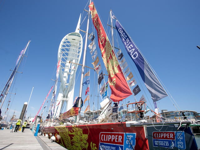 Pictured - The Clipper boats on display in Gunwharf QuaysPhotos by Alex Shute