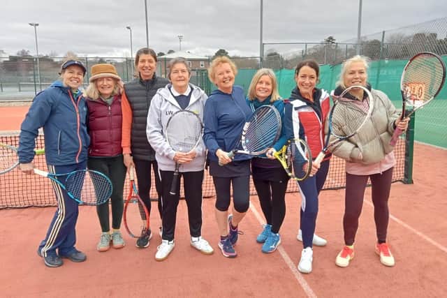 Chichester 3 v Avenue 4 - Annette Hart, Sally Barwood, Zoe Larkin and Linda Wainwright (Avenue); Caroline Baverstock, Nicola Horn, Izzy Buckland and Emma Laing (Chichester)