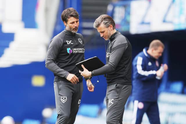 Danny and Nicky Cowley will have full control over Pompey's recruitment drive this summer. Picture: Joe Pepler
