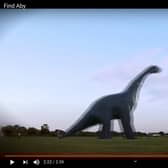 Mark Rose has shared the video he made for his wedding, Find Aby, in which he is chased by Luna Park across the common. Pictured: A screen grab of the video