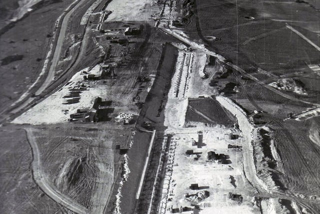 An aerial picture of Portsdown Main under construction (undated)