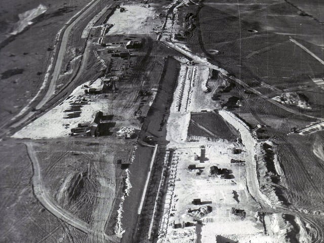 An aerial picture of Portsdown Main under construction (undated)