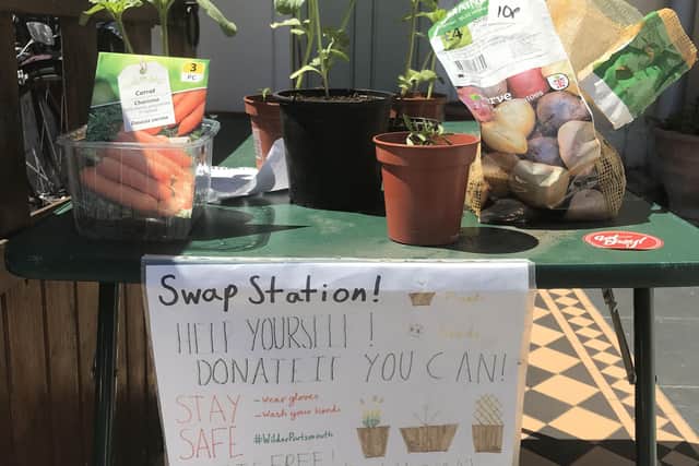 Nature swap table. Picture: Hampshire and Isle of Wight Wildlife Trust/Laura Mellor