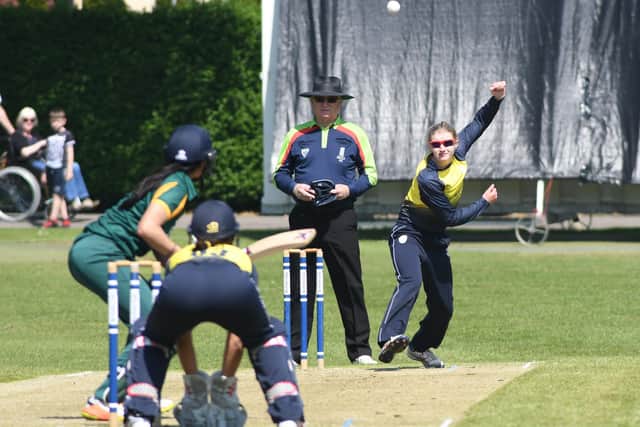 Charlie Dean pictured bowling for Hampshire in a 50-over game against Nottinghamshire at Havant in 2018. Picture: Neil Marshall