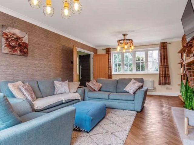 This property comes with four bedrooms, two bathrooms and two reception rooms as well as a huge garden and parking.