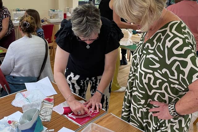 Claire Beadnell and others at the Power Sew sessions at St Jude's Church, Southsea