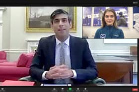 Olivia Ralph, who is on a placement at Pompey in the Community through the government Kickstart scheme, met chancellor Rishi Sunak on a group Zoom call ahead of the upcoming budget announcement.