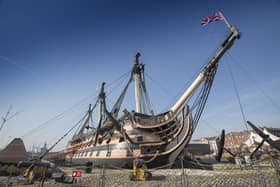 The National Museum of the Royal Navy's HMS Victory, which is now open to visitors at Portsmouth Historic Dockyard