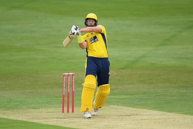 George Munsey top scored for Hampshire in their first T20 Blast win of 2020 against defending champions Essex. Photo by Alex Davidson/Getty Images.