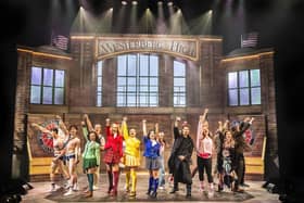 The cast of Heathers The Musical. Keelan McAuley, all in black, plays JD. Picture by Pamela Raith Photography