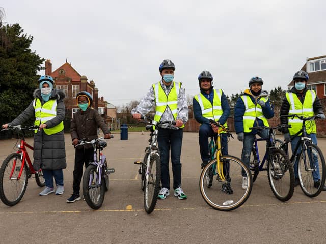 Asylum seekers have been handed donated bicycles from The Rotary Club in order to help them get around the city, improving their ability to attend local volunteering positions. Picture: Alex Shute
