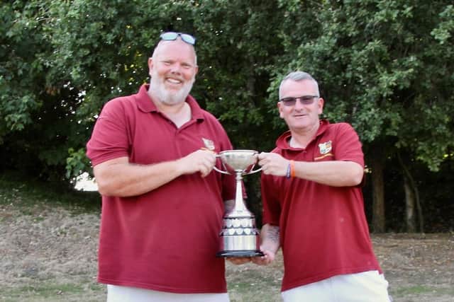 Gary Starks, right, pictured with John Biggs who was unable to travel to the National Finals at Leamington.