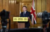 Transport secretary Grant Schapps during today's coronavirus media briefing in Downing Street, London. Picture: Andrew Parsons/10 Downing Street/Crown Copyright/PA Wire