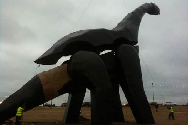 Celebrating a decade since Southsea dinosaur Luna Park was installed, Aspex Gallery director Joanne Bushnell has shared her memories and photos of the day the dinosaur came to Portsmouth