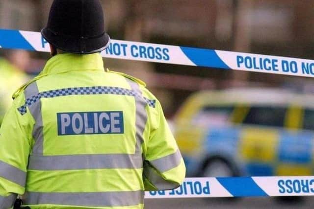 Police rushed to the scene yesterday morning.