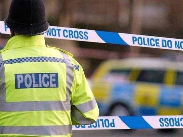 Police rushed to the scene yesterday morning.