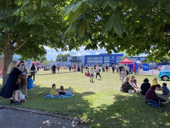 Families enjoying the sunshine at last year’s Summer Fest