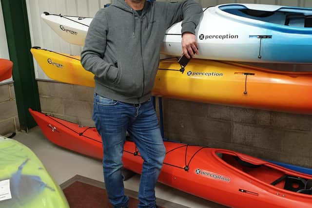 Graham Stobbs who is kayaking across the Channel