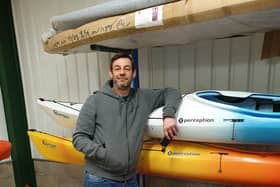 Graham Stobbs who is kayaking across the Channel