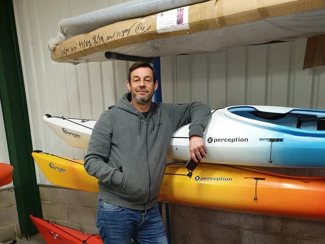 Graham Stobbs who is kayaking across the Channel