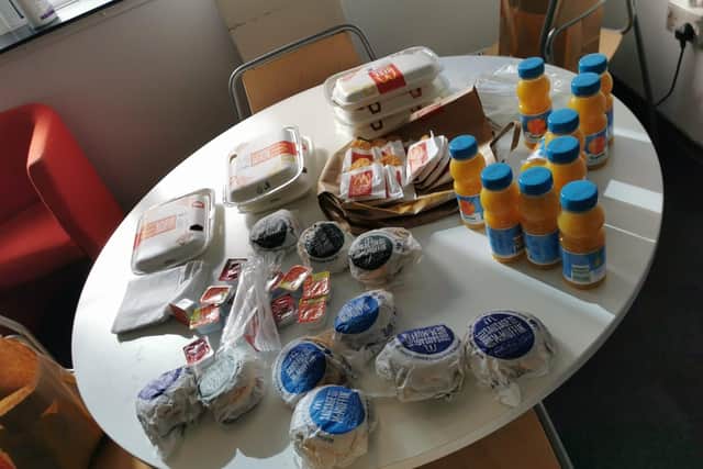 Police in Gosport received their last McDonald's breakfast for a while - with a free selection from the fast-food company.