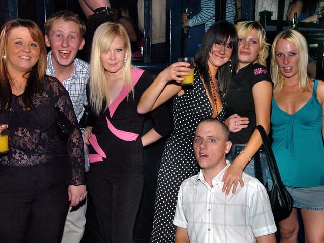 Clubbers having a good time at the Time & Envy nightclub, South Parade, Southsea in the 00s.