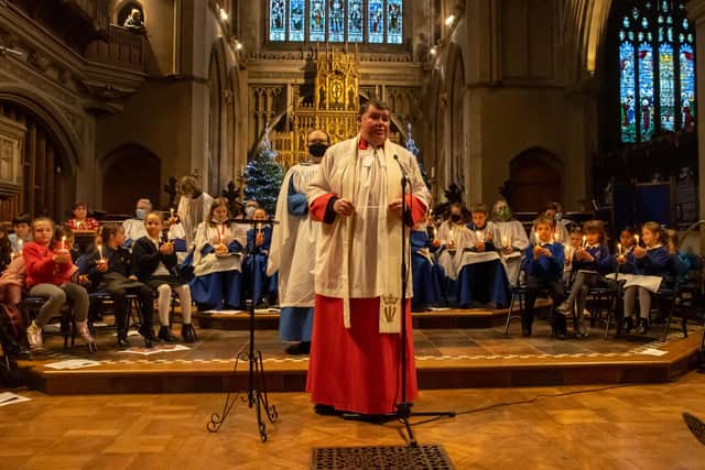 People at St Mary's Church to take part in The News' Christmas Carol Service & Christingle, with readings from The News' Editor Mark Waldron and Pompey manager Danny Cowley. Picture: Alex Shute