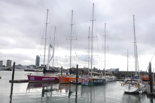 The yachts which will be taking part in the Clipper race. Picture: Sam Stephenson.
