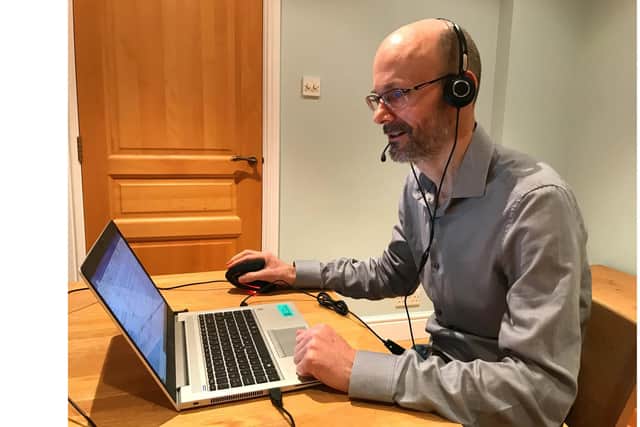 Daniel Williams, the Portsmouth contact trace manager, working from home. Picture: Portsmouth City Council